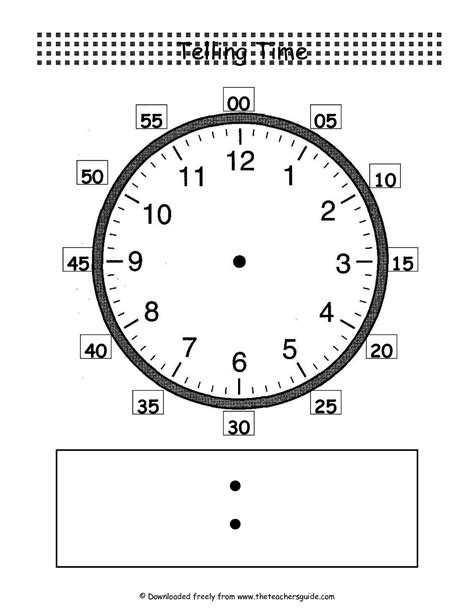 Digital Clock Template Printable