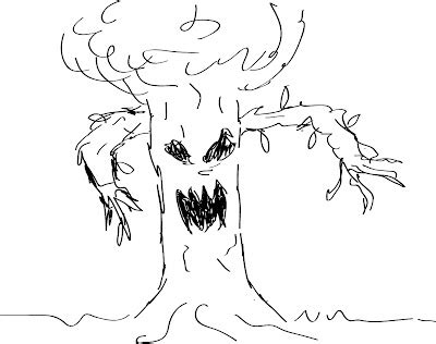 Digital Drawing David Balmforth Haunted Tree Daily Drawing