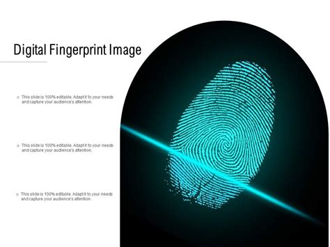 Digital Fingerprint Image PowerPoint Design Template Sample
