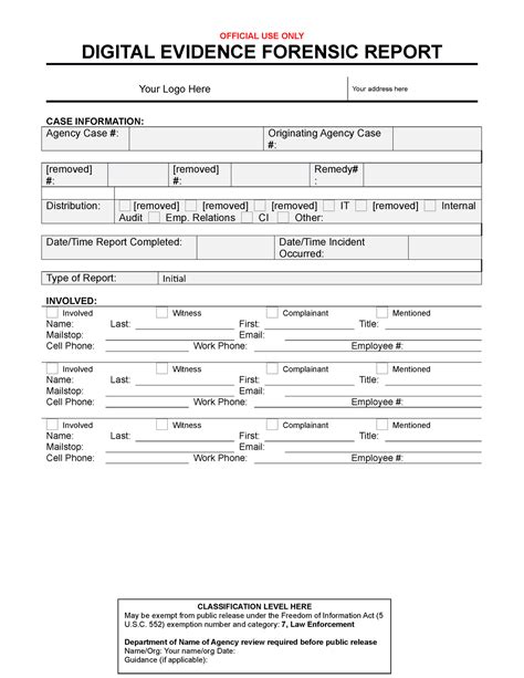 Digital Forensic Report Template Collection
