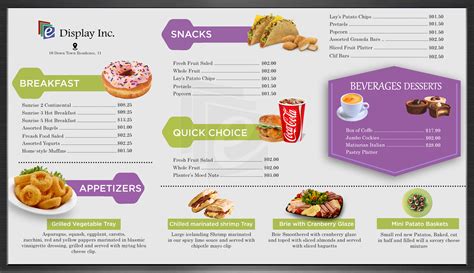 Digital Menu Board Template Signage Droid