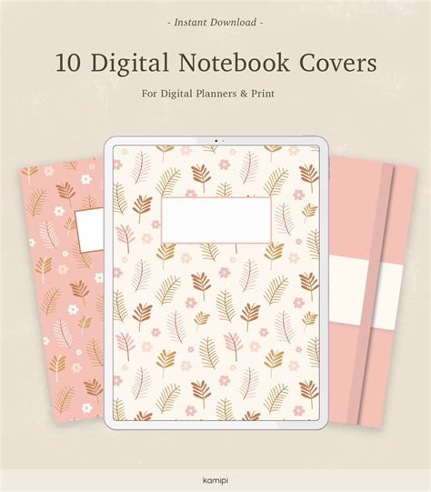 Digital Notebook Cover Template
