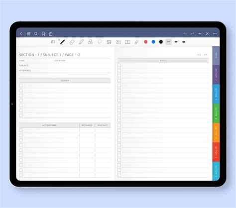 Digital Planner with Hyperlinked Tabs for Goodnotes and Notability on