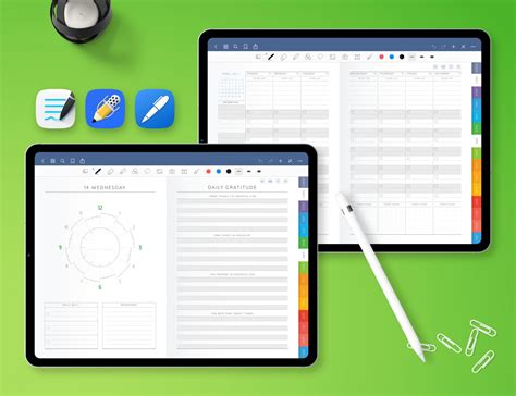 Digital Planners for Notability Download Hyperlinked PDF Planner