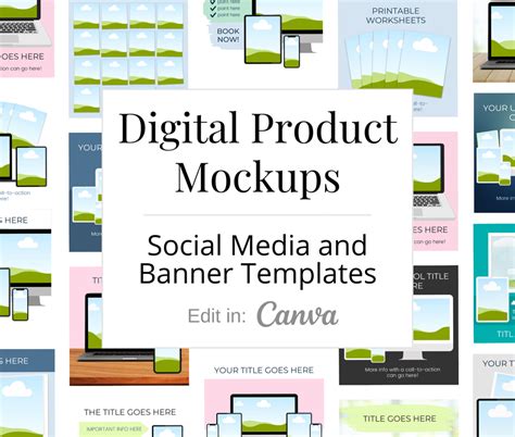 Digital Product Mockup Templates