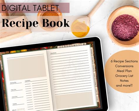 Digital Recipe Book Tablet - qbooksf