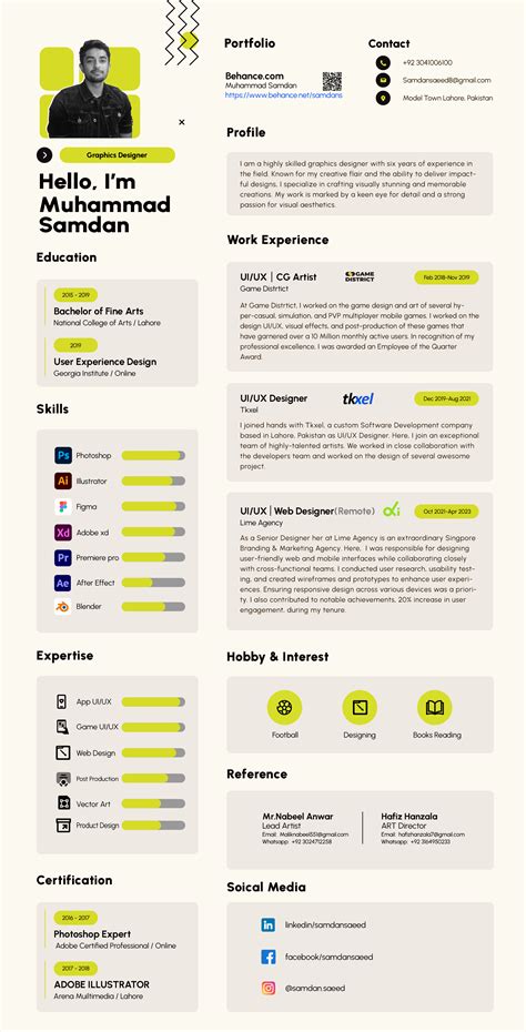 Digital Resume After Effects Template On Behance
