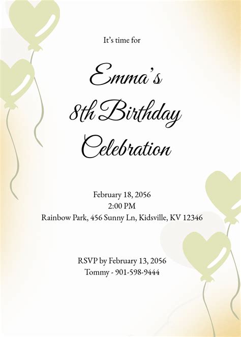 Digital Templates For Invitations