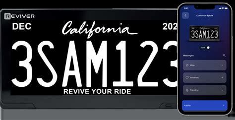 Digital california license plate.  The plates use electronic ink technology s...