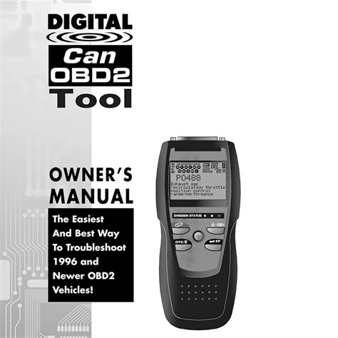 Digital can obd2 diagnostic tool owners manual. - Repair manual for kenmore he2 parts.