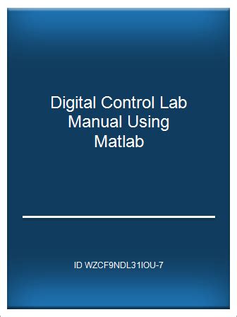 Digital control lab manual using matlab. - Probleme der dritten welt und der entwicklungshilfe.