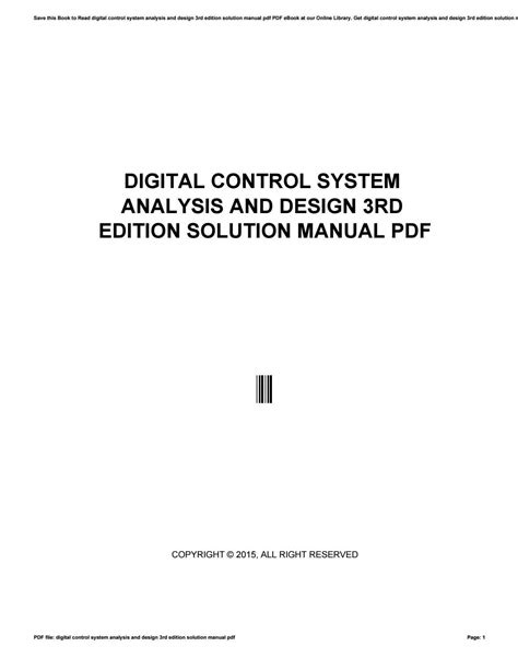 Digital control system analysis and design 3rd edition solution manual. - Guerre stellari guida della vecchia repubblica.