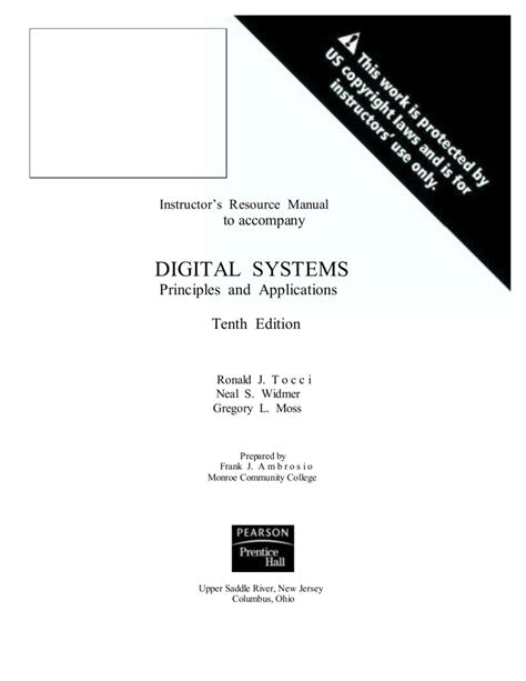 Digital systems 11 tocci solution manual. - Supervisor training program stp unit 6 instructor s guide risk.