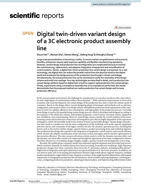 Digital twin-driven variant design of a 3C electronic product assembly line