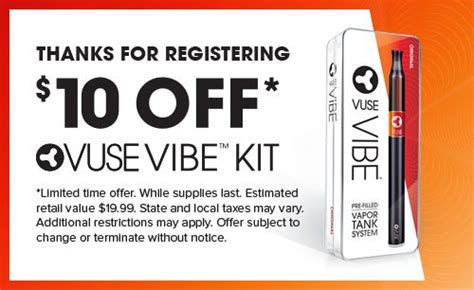 4 curated promo codes & coupons from Vuse Vapor t