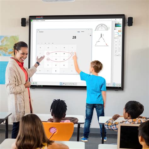 Digital whiteboards. Sketch ideas and lessons whiteboard-style on the incredibly responsive and accurate stunning 55-inch, 4k display. Drop images, add notes, and grab assets directly from the web, or pull in work from Docs, Sheets, and Slides — all while collaborating with students or classmates from anywhere. 