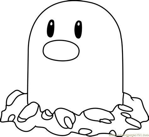 Diglett Coloring Page