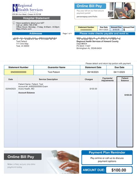 Dignity health statements.  Retrieved from Learn about billing and paym...