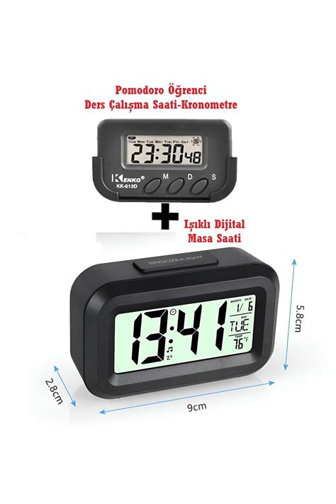 Dijital kronometreli masa saati