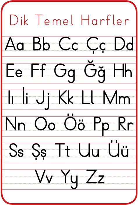 Dik temel harf yazı fontu