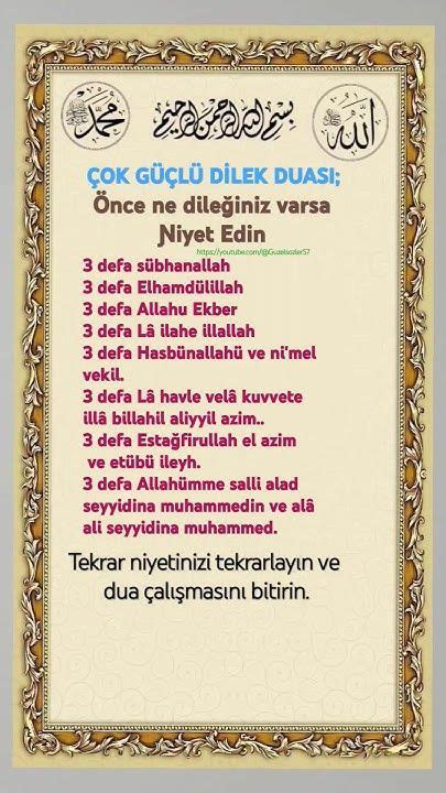 Dilek Duası. 