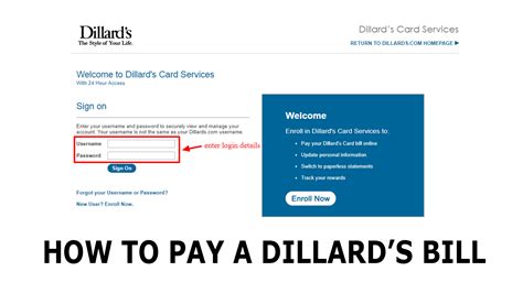 You can visit www.dillards .com login to see your outstanding amount through your online account. You need to perform the below-given steps to make the payments through phone: Call Dillards Customer Service free number 1-800-643-8278. Listen to the voice. Select the option of paying credit card bills. preview.. 