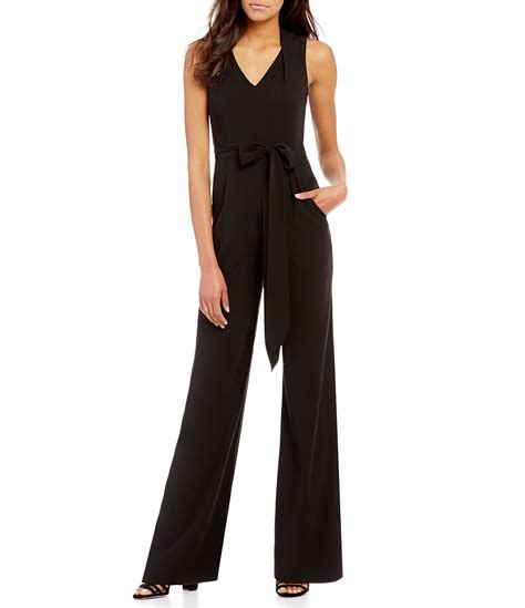 Visit Dillard's to find clothing, accessories, shoes, cosmetics & more. The Style of Your Life. Skip to main content. 65% off Shoe Clearance. ... Adrianna Papell Off-the-Shoulder Short Elbow Sleeve Contrast Piping Stretch Crepe Twist Tie Waist Straight Leg Jumpsuit. 179.00.. 
