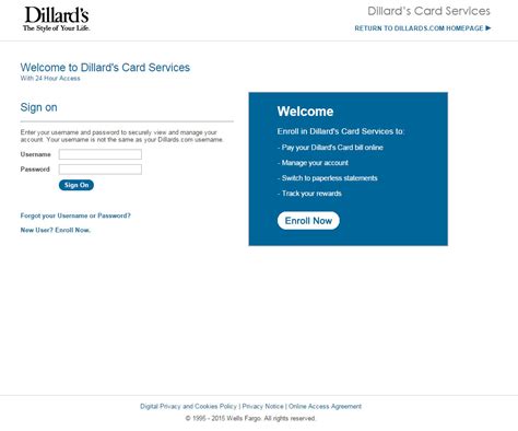Dillard's Credit Card. Apply for a Dillard's Card; Pay Bill / View Credit Account Opens a simulated dialog; Dillard's Cardholder Benefits; Contact Us. Call 1-817-831-5482; Monday-Friday: 7AM-10PM GMT-6; Saturday-Sunday: 9AM-7PM GMT-6 ; Contact Us Via Email