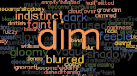 Dim Synonyms In Englis