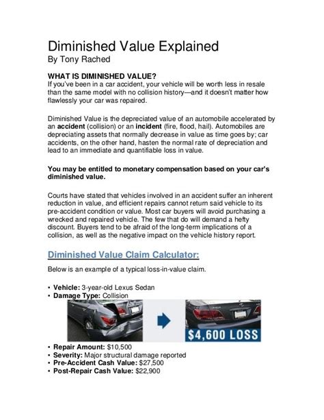 Diminished value explained