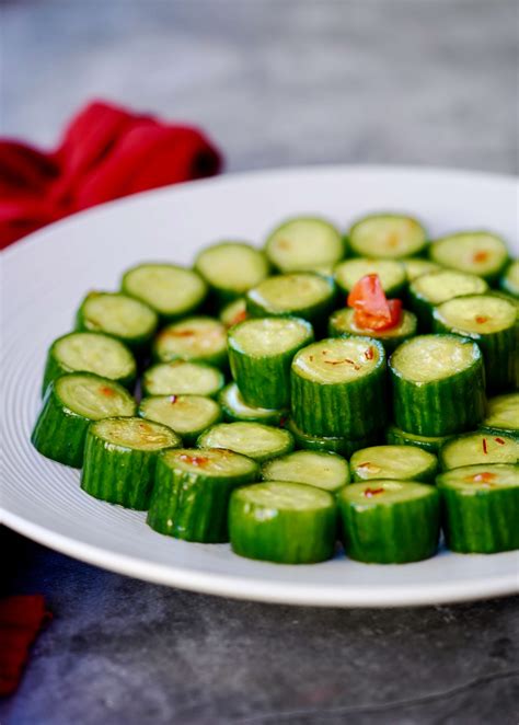 Din Tai Fung Style Chilled Cucumber Salad - Simmer + Sauce