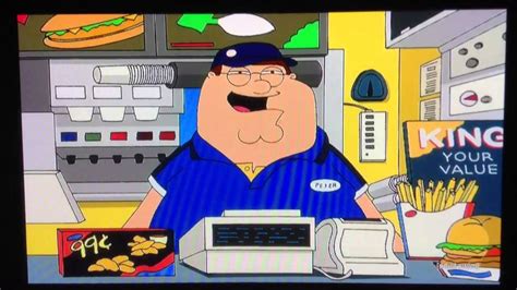 Ding fries are done family guy lyrics. [Intro] Da, da-da-na, na, da-da-da. Da, da-da-da, da, da-da-da. [Verse 1] I work at Burger King. Making flame broiled Whoppers. I wear paper hats. Would you like an apple pie with that? Would you... 