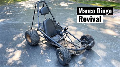 Continue working on the Manco Dingo go kart, the process of creating and installing the roll bar.