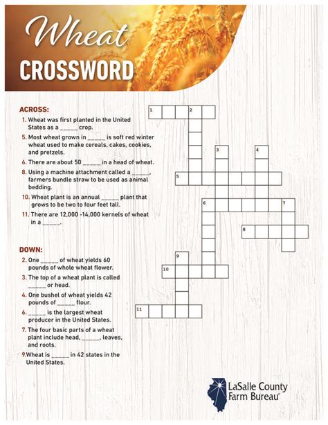 Dinkel wheat crossword. Find the latest crossword clues from New York Times Crosswords, LA Times Crosswords and many more. Enter Given Clue. ... Dinkel wheat 2% 3 RYE: Grass related to wheat and barley 2% 3 AWN: Wheat or barley covering 2% 4 AWNS: Wheat or barley beards. 2% ... 