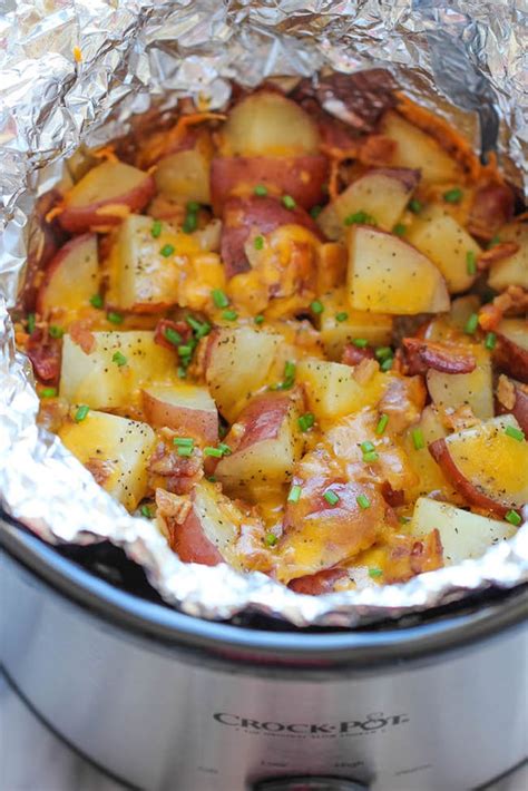 Dinner - Cheese and bacon potato bake slow cooker recipes