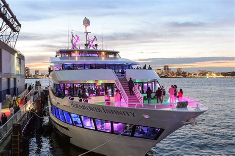 Dinner cruise in nyc. Join the #1 Dinner Party in NYC on a scenic 2.5-hour cruise of the NYC harbor. Enjoy a delicious buffet meal, breathtaking views, and live music. Get your tickets! ... New York: Alive After Five Happy Hour Cruise. From $15.00. Pink Pier at Watermark NYC. $88.00. Dining in the Dark: A Unique Blindfolded Experience at Leuca. $20.00. 