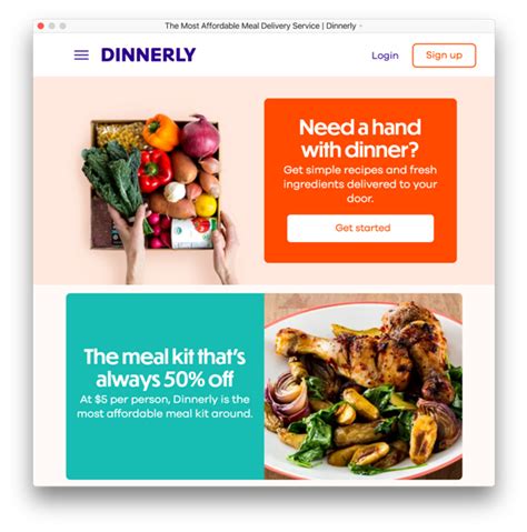 Dinnerly promo code. Dinnerly. Monthly price: Starting at $4.99 per person, plus shipping. ... When I went to the website, I received a promo code to get the first 20 meals for just $1.49 each. One nice benefit of ... 
