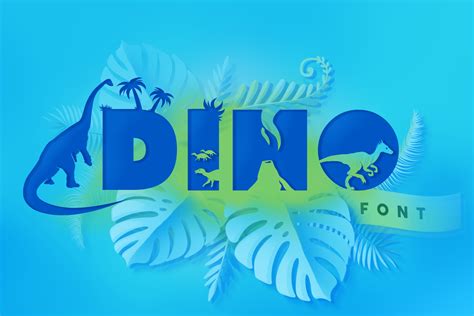 Dino Font by Anastasia Feya · Creative Fabrica