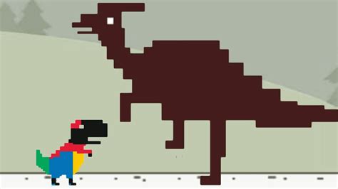Press Space to start. Play dinosaur game T-rex running through the desert, jumping over cactuses and dodging pterodactyls in full screen mode. Use the up and down arrow keys to control the dinosaur, Make the dinosaur jump by using the “ space bar ” or the “ up arrow ” key, and make it duck by using the “ down arrow ” key.