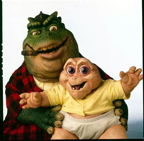 The remains of Baby Sinclair's head, decades later. Dinosaurs is a half-hour sitcom which aired on ABC. The series, conceived just before Jim Henson 's death, focuses on a family of dinosaurs, the Sinclairs, and used ground-breaking full body, animatronic puppets. The show was a joint venture that merged the talents and resources of Michael ...