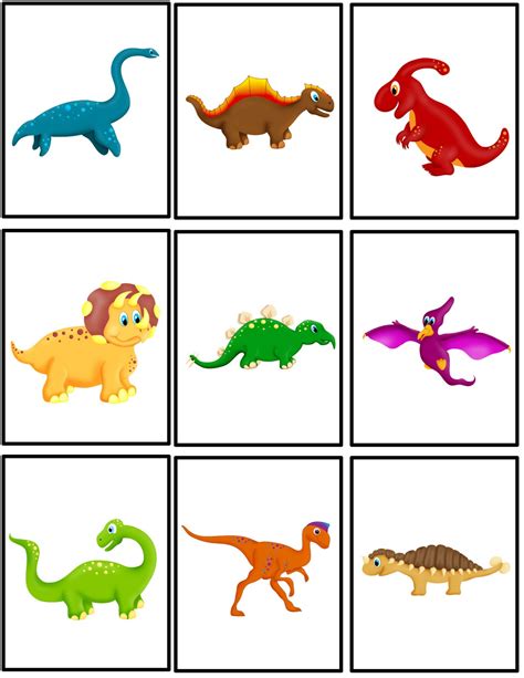 Dinosaur Matching Game Printable