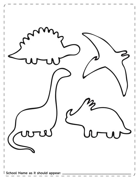 Dinosaur Outline Printable