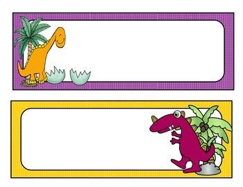 Dinosaur Table Tags Teaching Resources TPT