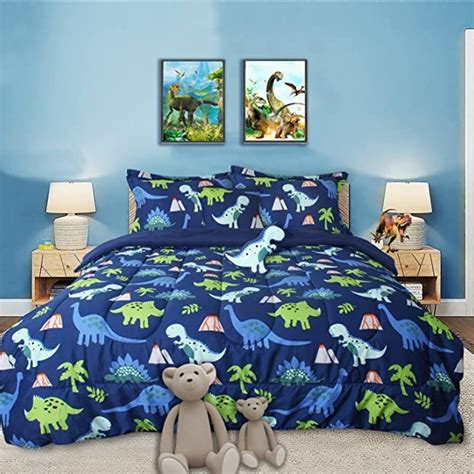 Dinosaur Comforter Twin Size for Boys Dinosaur Bedding Set for Kids 6 Pieces Dinosaur Comforter Set with Sheets Bed in A Bag T-Rex Dinosaur Comforter and Sheets Set for Home Decor. 4.7 out of 5 stars 61. $56.99 $ 56. 99. 10% coupon applied at checkout Save 10% with coupon. FREE delivery Sat, Jun 10 . Or fastest delivery Wed, Jun 7 +24. Girls ….