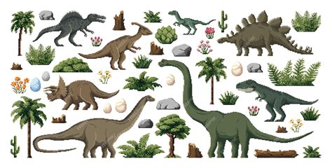 Dinosaur game assets.  Containing or about prehistoric creatures Find &a...