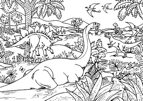 Full Download Dinosaur Coloring Book 40Dinosaurs On Backgrounds To Color By Brian Lange