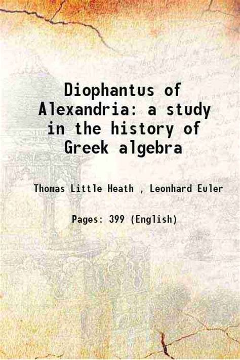 Diophantus of alexandria a study in the history of greek algebra 1910. - 1993 aashto design guide for pavement structures.