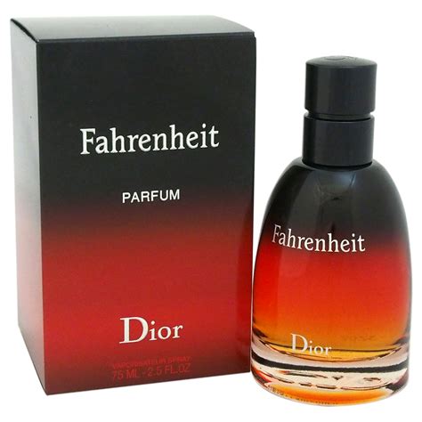 Dior fahrenheit parfum. description. Alone in the face of the majestic elements, the Fahrenheit man incarnates a thirst for the absolute. Timeless and universal, Fahrenheit is a fragrance that transcends time and trends to forge its own territory. A unique,* contrasting olfactory signature with a powerful, lingering trail. The fragrance is structured around fresh ... 