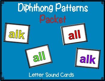 Diphthong Patterns all & alk Roll It! Read It! Game Cards Card