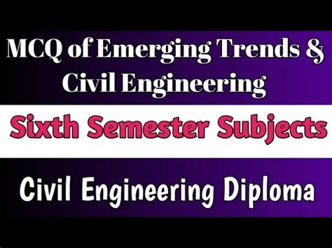Diploma Civil Engineering In 6th Sem